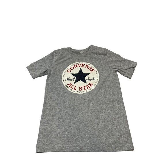 CONVERSE ALL STAR CHUCK TAYLOR CREW NECK Gray  T-SHIRT Youth Large - Picture 1 of 7